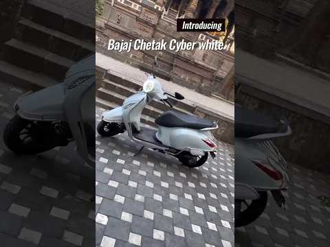 Newly Launched Bajaj Chetak 2901 EV New Colour cyber white #bajajchetak #2901 #ev #review @Bajaj